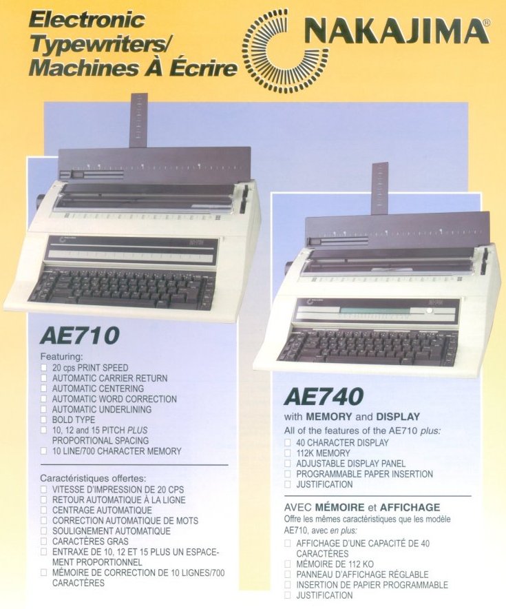 ABM, Accurate Business Machines, The Typewriter Guy, Featuring Nakajima Typewriters